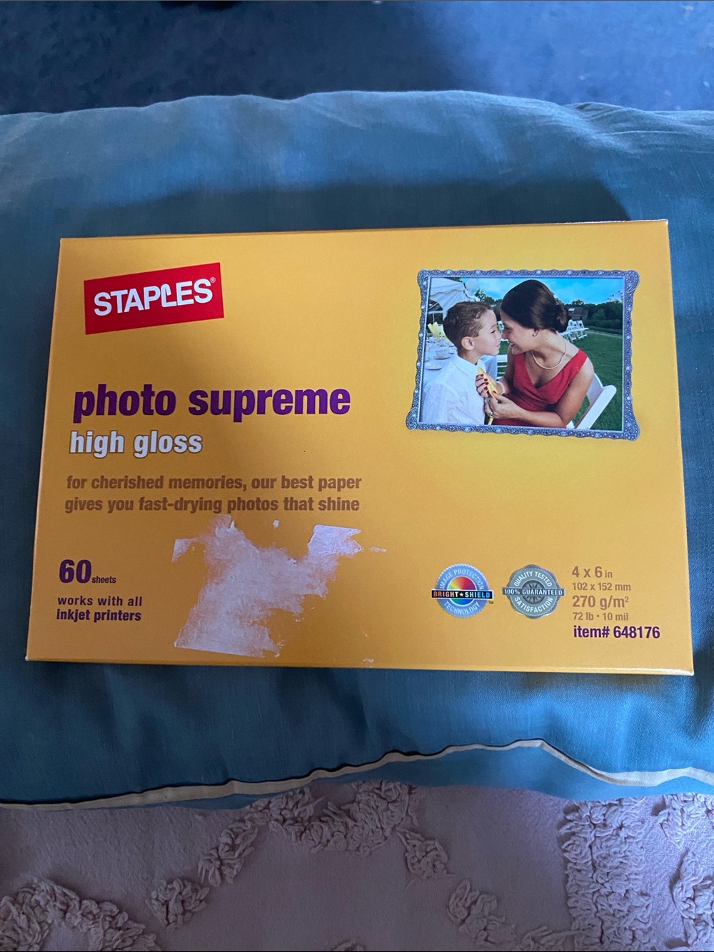Staples Photo Supreme High Gloss Photo Paper - Yellow Pack
